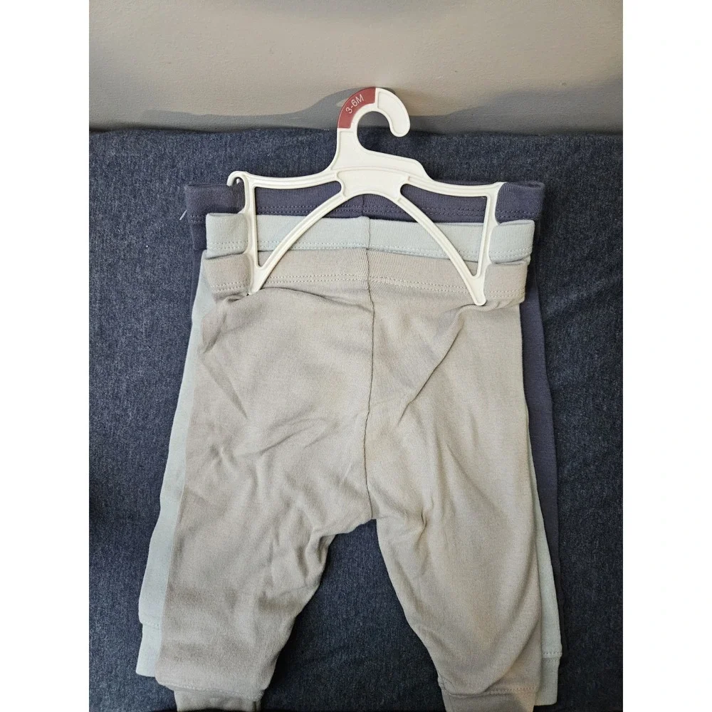 NWT Boys 3 pack  Cotton‎ Pants Cloud Island Size 3-6 Months Unisex joggers